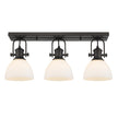 Golden - 3118-3SF RBZ-OP - Three Light Semi-Flush Mount - Hines RBZ - Rubbed Bronze