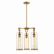 Eurofase - 42728-027 - Three Light Outdoor Chandelier - Yasmin - Aged gold