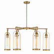 Eurofase - 42730-028 - Six Light Outdoor Chandelier - Yasmin - Aged gold