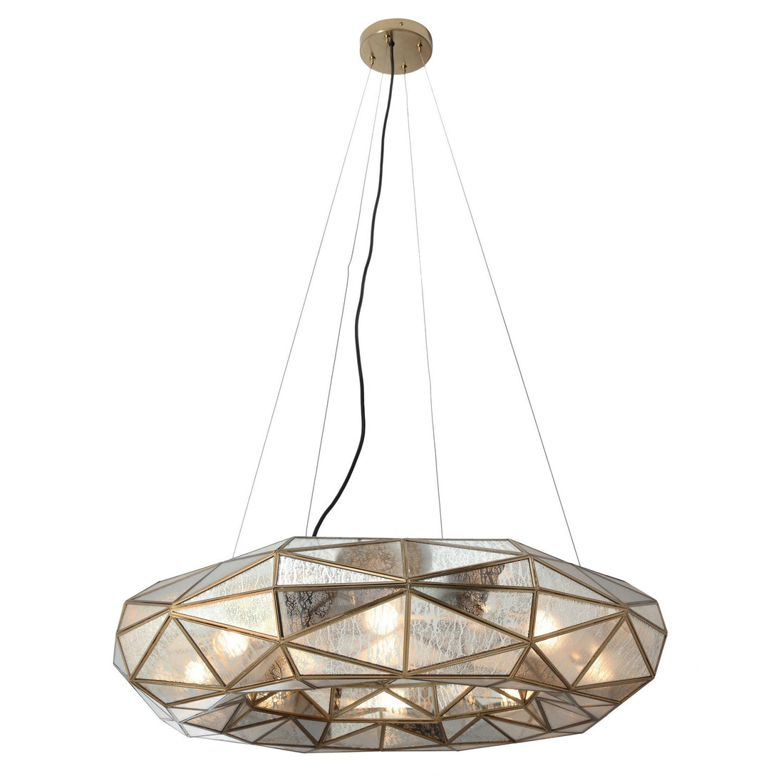 Metropolitan - N1698-863 - Eight Light Chandelier - Geo-Gem - Brass Antique