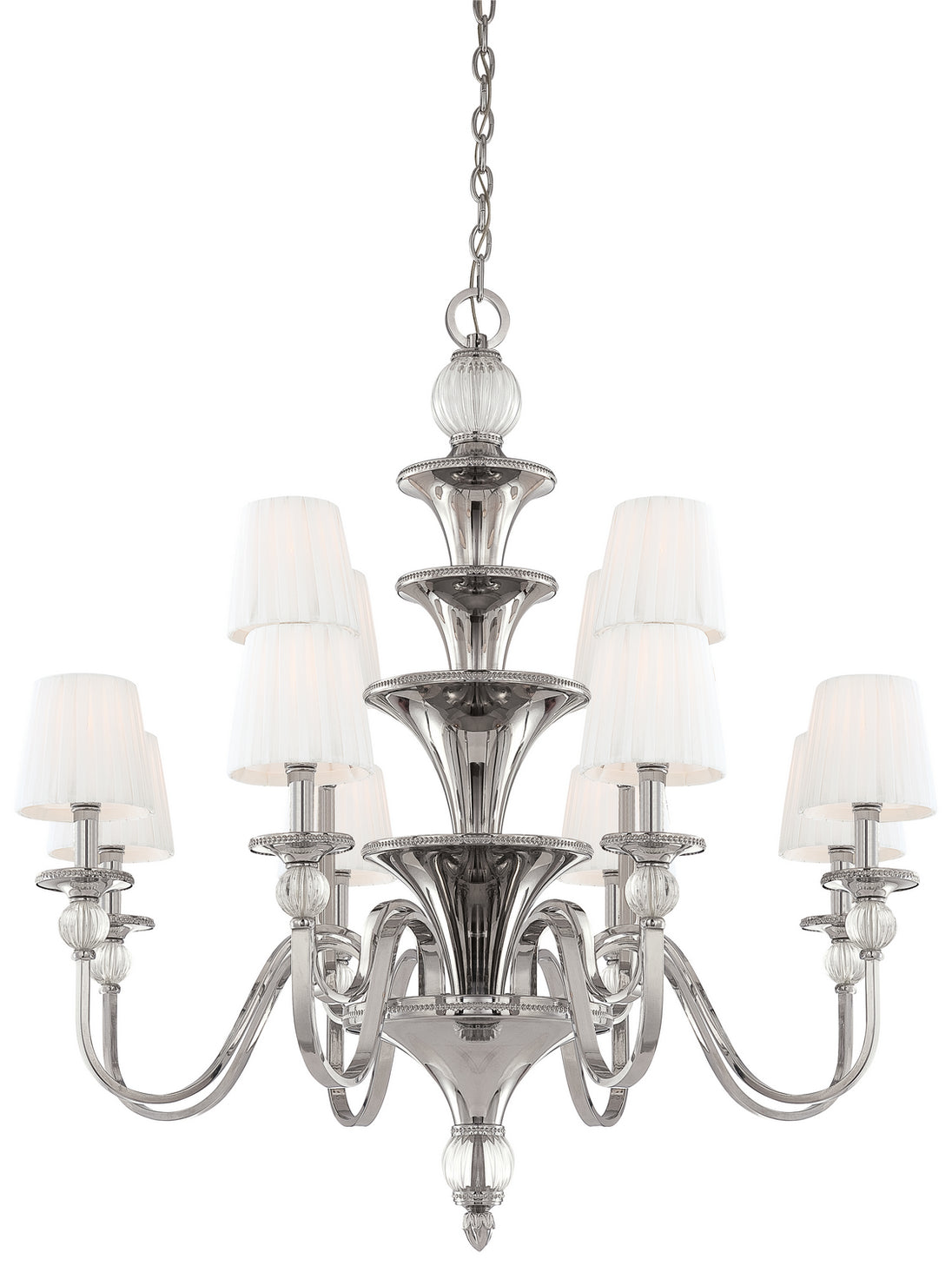 Metropolitan - N6611-613 - 12 Light Chandelier - Aise - Polished Nickel
