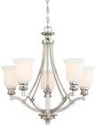Minka-Lavery - 3295-613 - Five Light Chandelier - Audrey'S Point - Polished Nickel