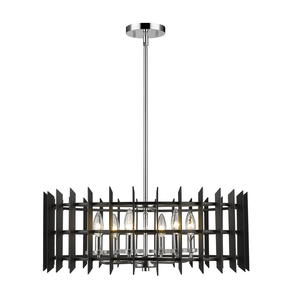 Z-Lite - 338-24MB+CH - Six Light Pendant - Haake - Chrome
