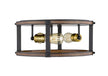 Z-Lite - 472F3R-RM - Three Light Flush Mount - Kirkland - Rustic Mahogany