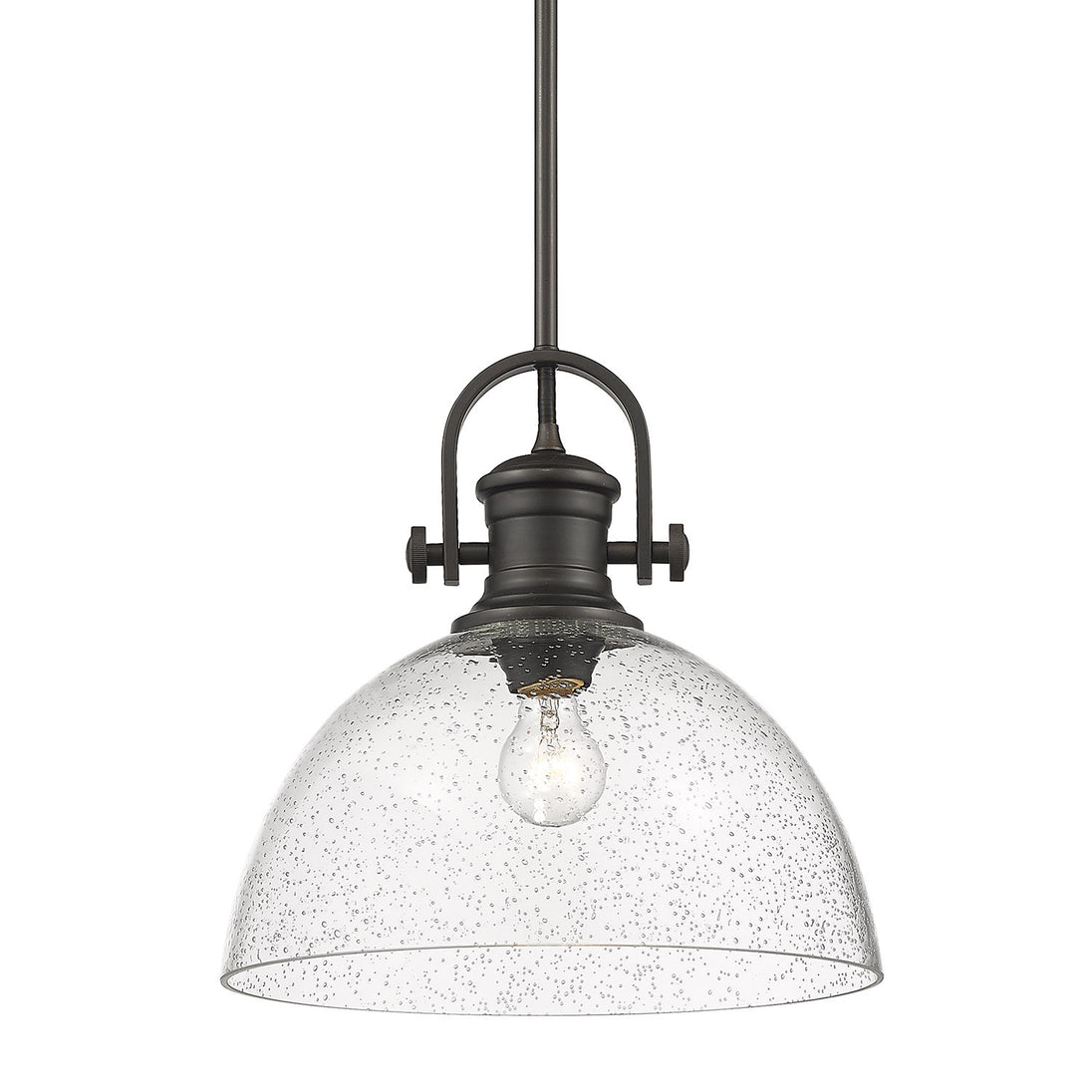 Golden - 3118-L RBZ-SD - One Light Pendant - Hines RBZ - Rubbed Bronze