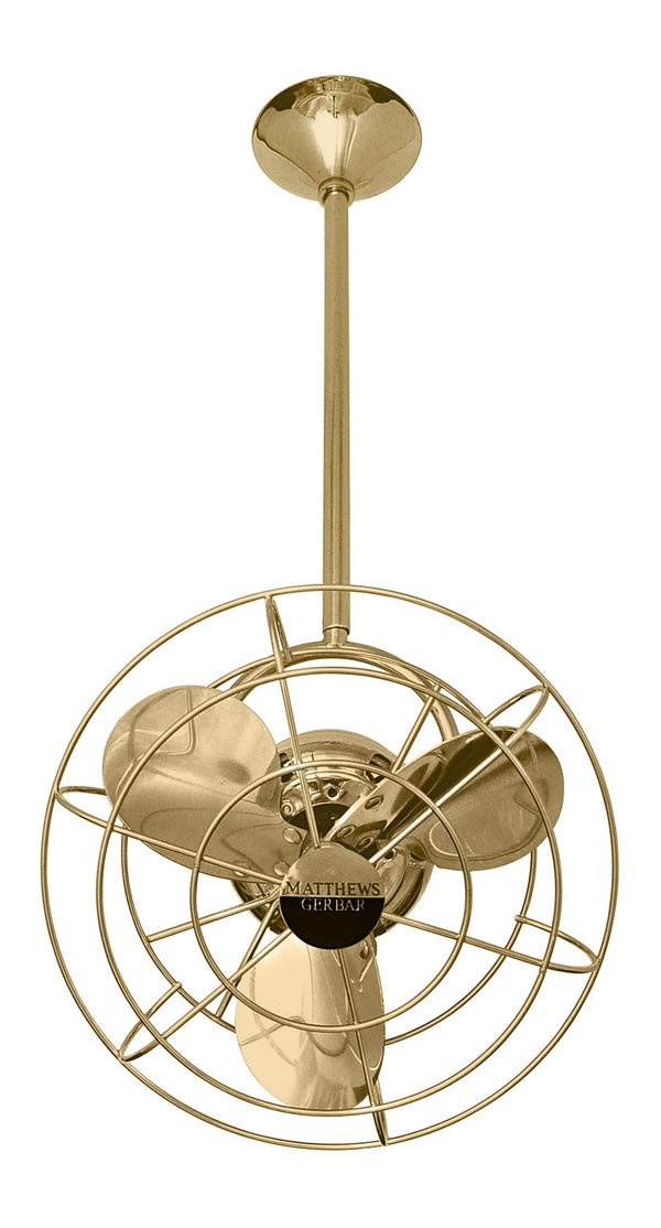 Matthews Fan Company - BD-PB-MTL - 16"Ceiling Fan - Bianca Direcional - Polished Brass