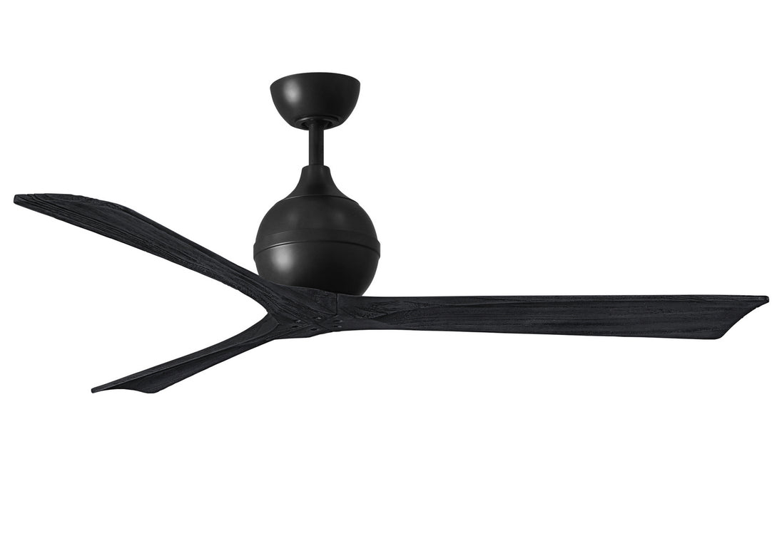 Matthews Fan Company - IR3-BK-BK-60 - 60"Ceiling Fan - Irene - Matte Black