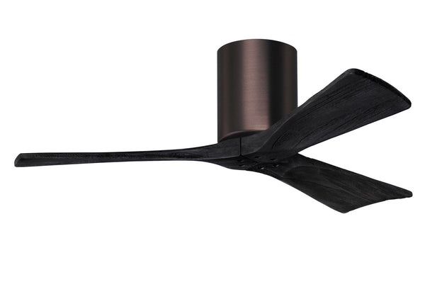 Matthews Fan Company - IR3H-BB-BK-42 - 42"Ceiling Fan - Irene - Brushed Bronze