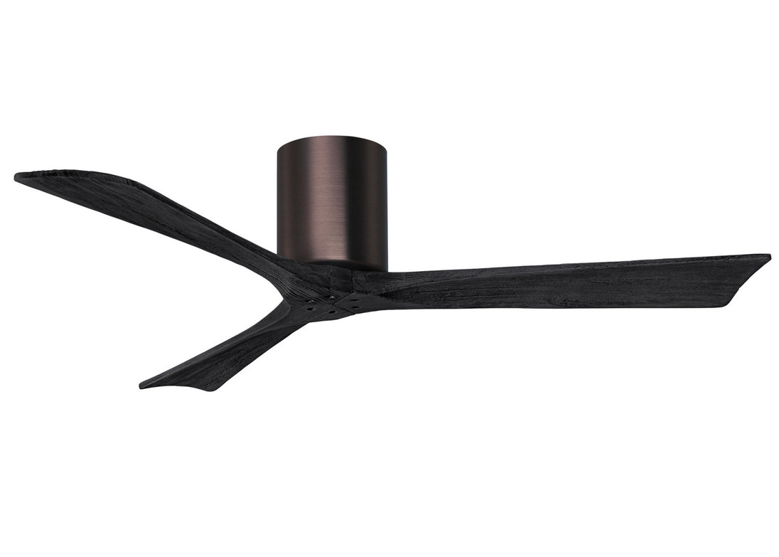 Matthews Fan Company - IR3H-BB-BK-52 - 52"Ceiling Fan - Irene - Brushed Bronze