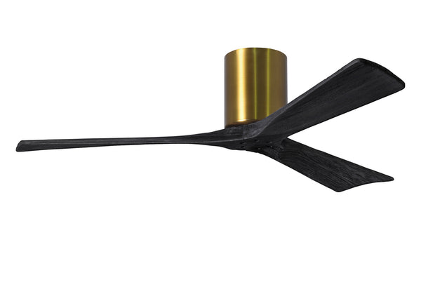 Matthews Fan Company - IR3H-BRBR-BK-52 - 52"Ceiling Fan - Irene - Brushed Brass