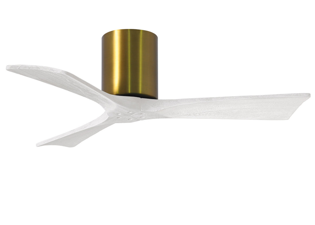 Matthews Fan Company - IR3H-BRBR-MWH-42 - 42"Ceiling Fan - Irene - Brushed Brass