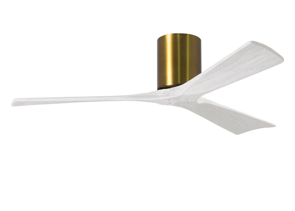 Matthews Fan Company - IR3H-BRBR-MWH-52 - 52"Ceiling Fan - Irene - Brushed Brass