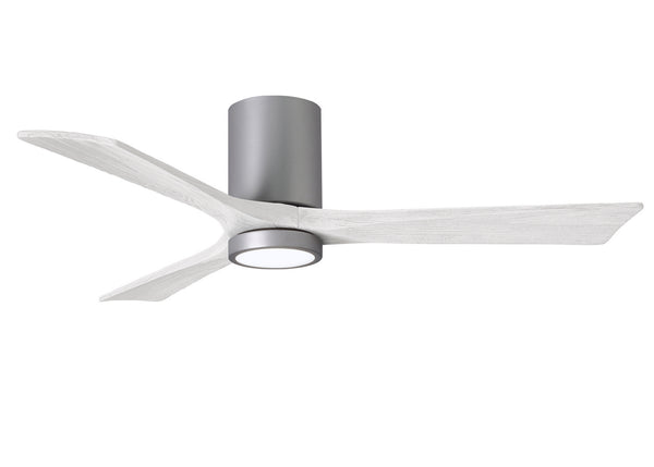 Matthews Fan Company - IR3HLK-BN-MWH-52 - 52"Ceiling Fan - Irene - Brushed Nickel