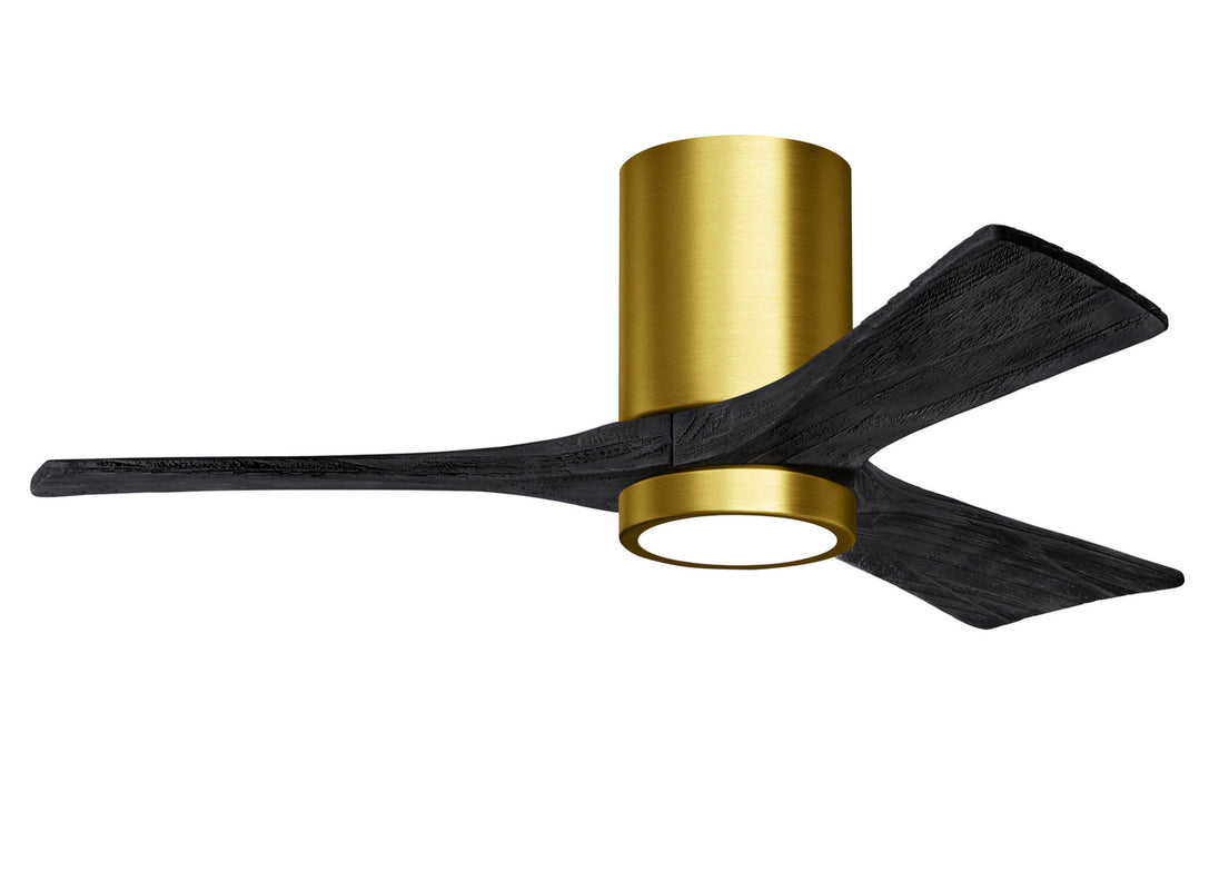 Matthews Fan Company - IR3HLK-BRBR-BK-42 - 42"Ceiling Fan - Irene - Brushed Brass