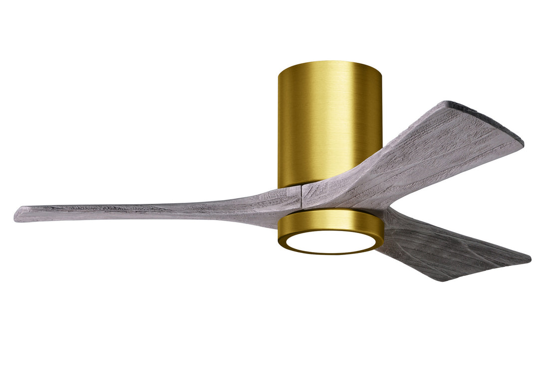 Matthews Fan Company - IR3HLK-BRBR-BW-42 - 42"Ceiling Fan - Irene - Brushed Brass