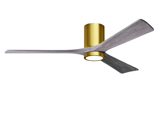 Matthews Fan Company - IR3HLK-BRBR-BW-60 - 60"Ceiling Fan - Irene - Brushed Brass