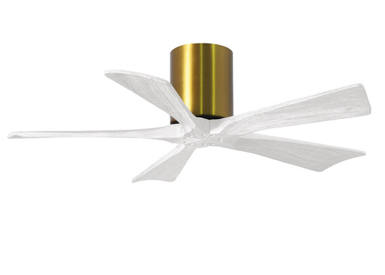 Matthews Fan Company - IR5H-BRBR-MWH-42 - 42"Ceiling Fan - Irene - Brushed Brass