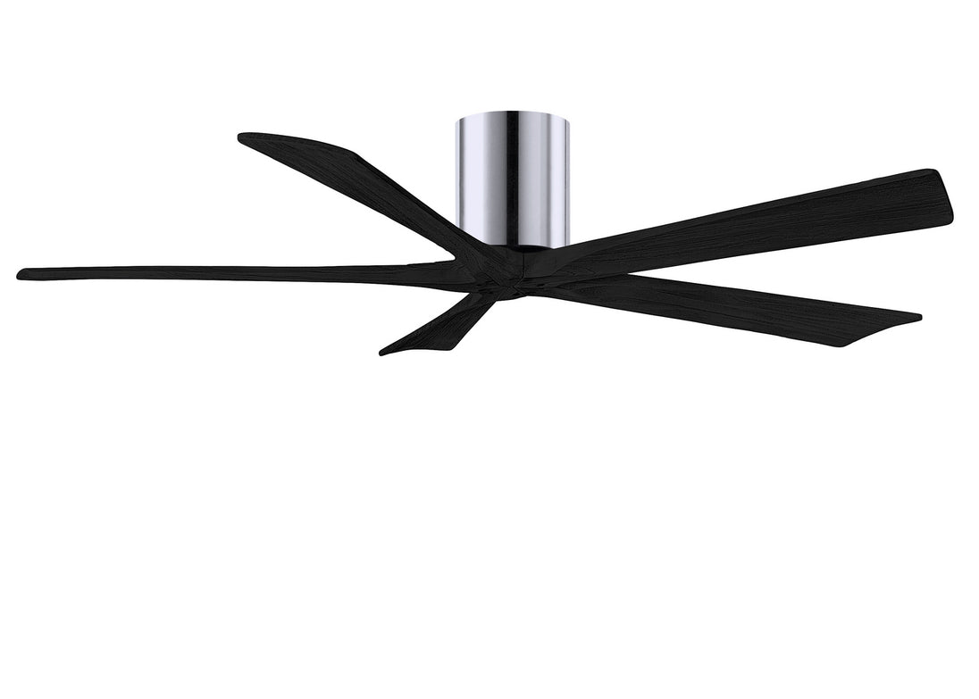 Matthews Fan Company - IR5H-CR-BK-60 - 60"Ceiling Fan - Irene - Polished Chrome