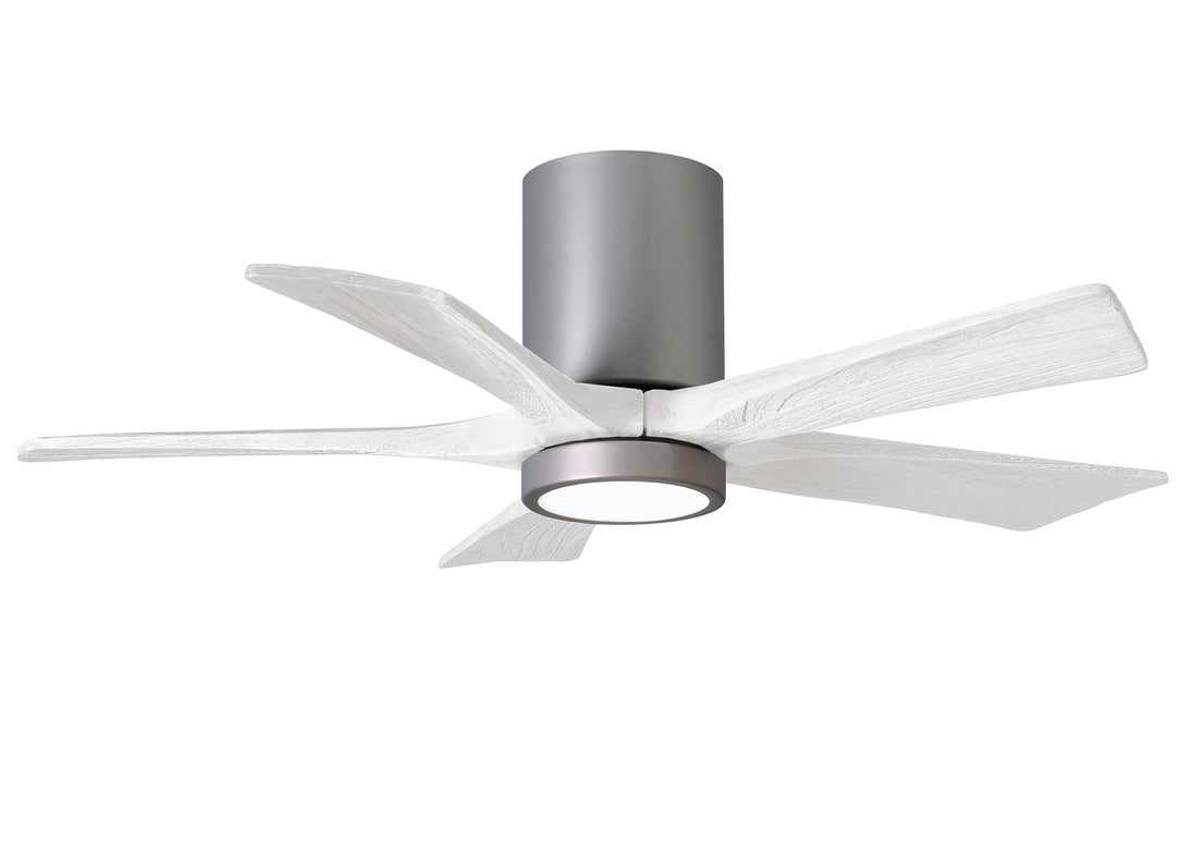 Matthews Fan Company - IR5HLK-BN-MWH-42 - 42"Ceiling Fan - Irene - Brushed Nickel