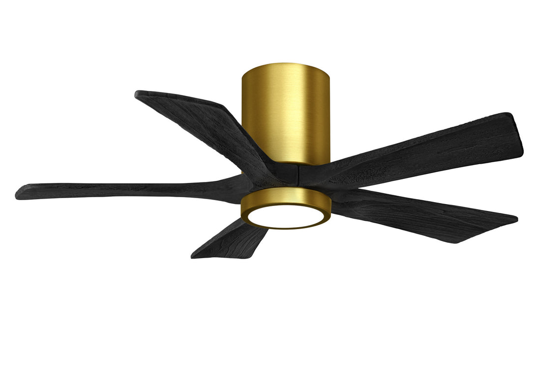 Matthews Fan Company - IR5HLK-BRBR-BK-42 - 42"Ceiling Fan - Irene - Brushed Brass