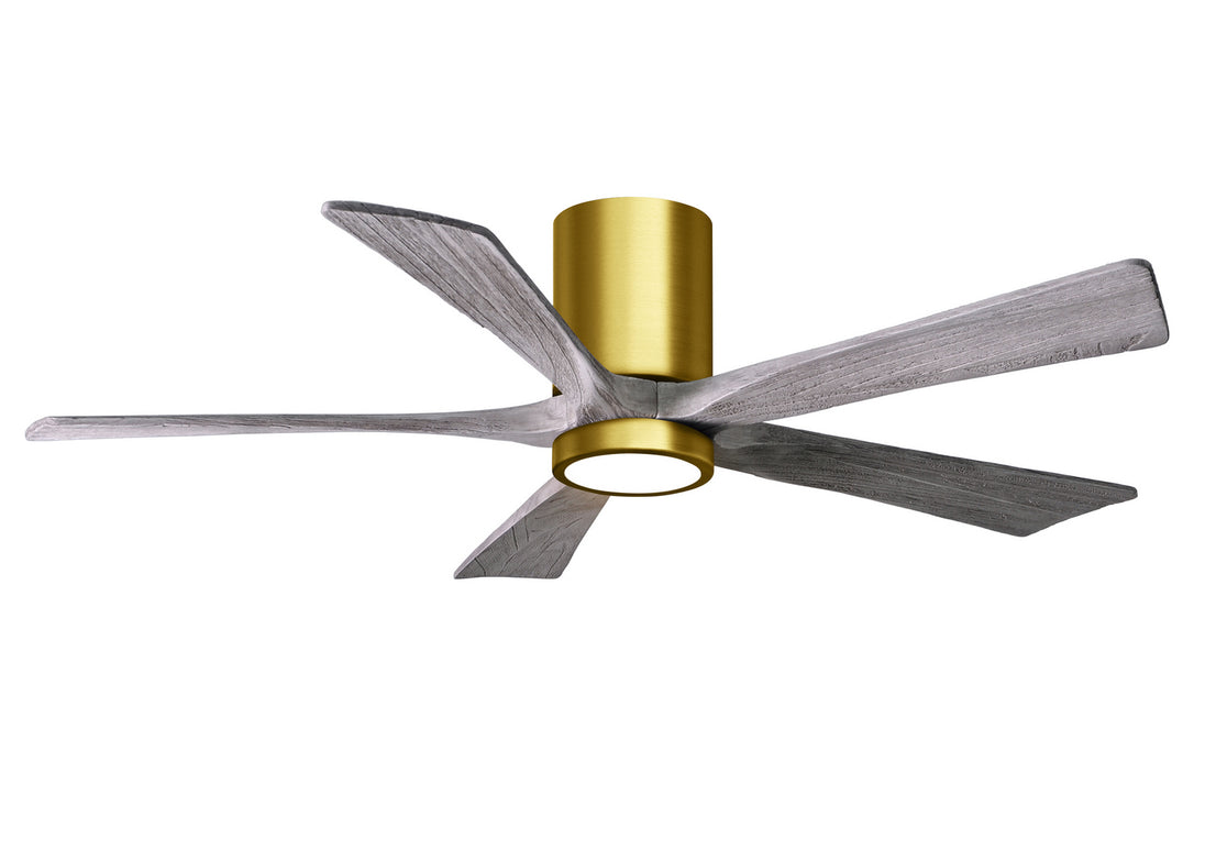 Matthews Fan Company - IR5HLK-BRBR-BW-52 - 52"Ceiling Fan - Irene - Brushed Brass