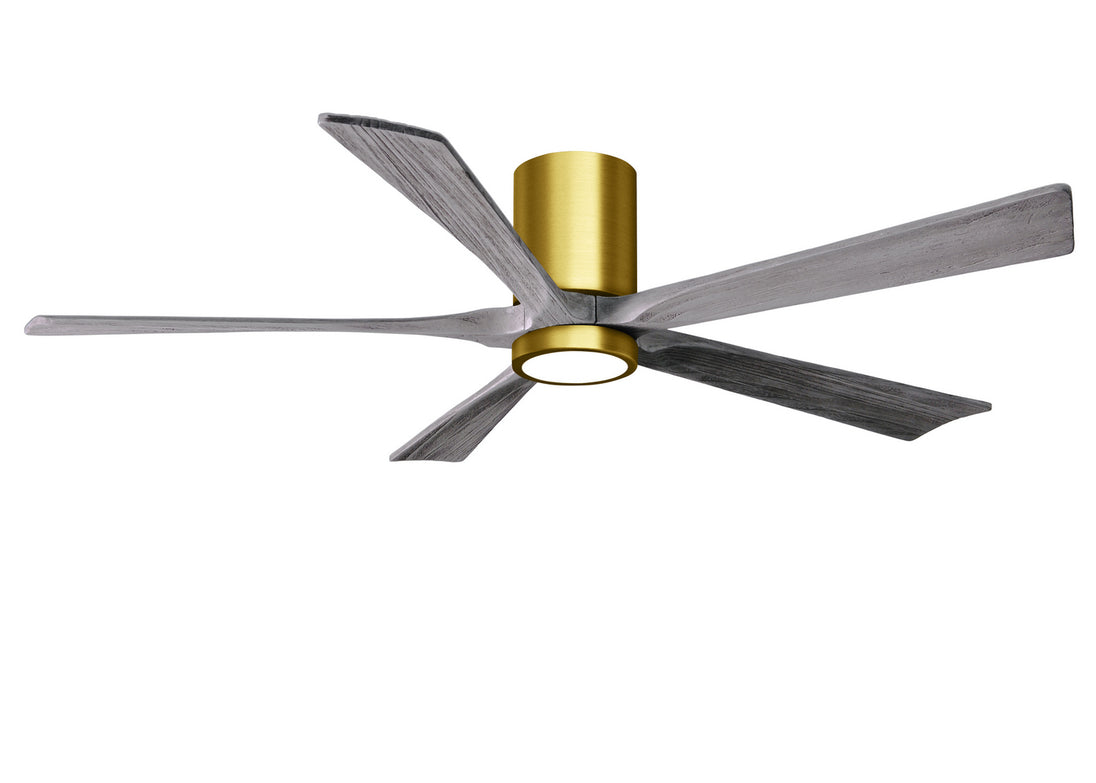 Matthews Fan Company - IR5HLK-BRBR-BW-60 - 60"Ceiling Fan - Irene - Brushed Brass