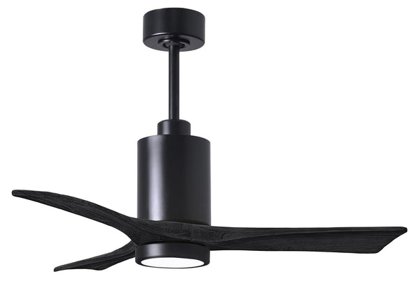 Matthews Fan Company - PA3-BK-BK-42 - 42"Ceiling Fan - Patricia - Matte Black