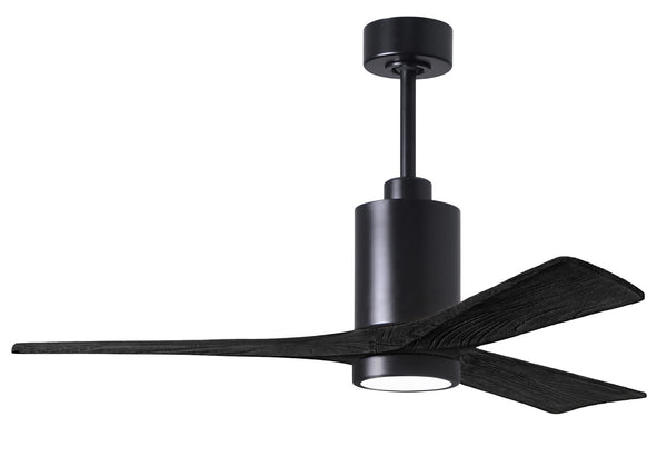 Matthews Fan Company - PA3-BK-BK-52 - 52"Ceiling Fan - Patricia - Matte Black