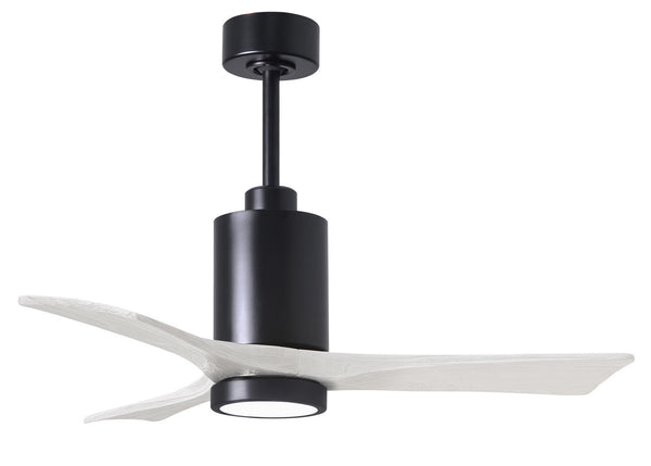 Matthews Fan Company - PA3-BK-MWH-42 - 42"Ceiling Fan - Patricia - Matte Black