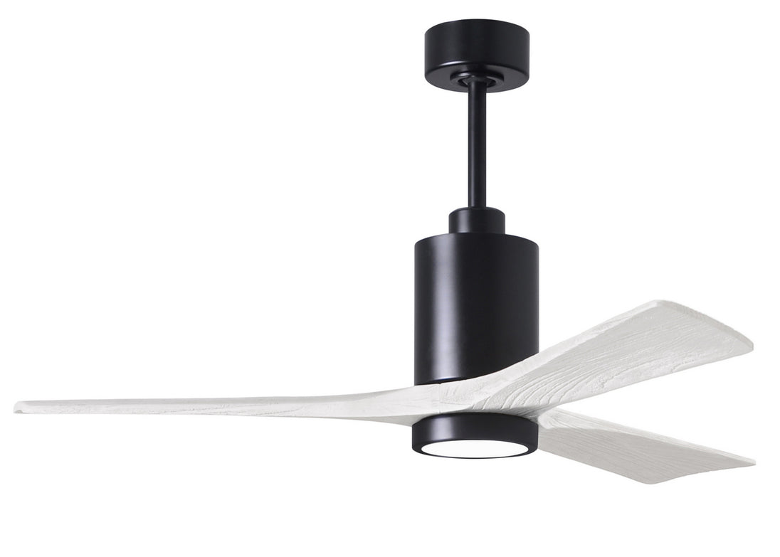 Matthews Fan Company - PA3-BK-MWH-52 - 52"Ceiling Fan - Patricia - Matte Black