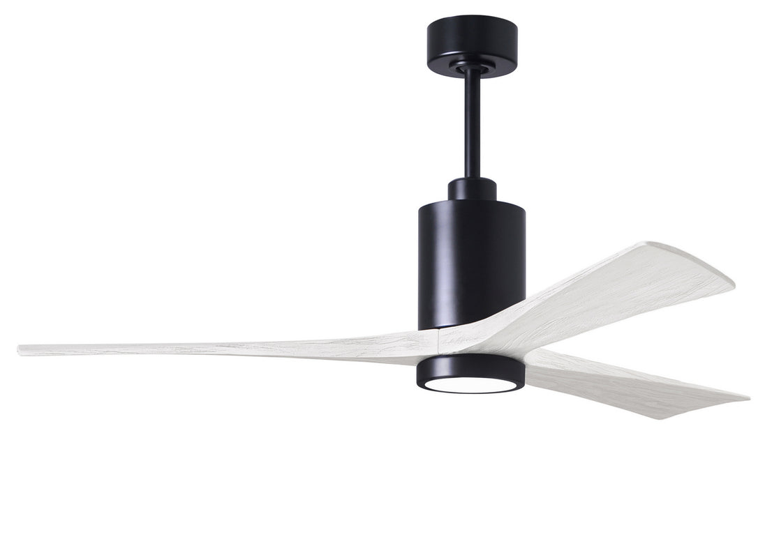 Matthews Fan Company - PA3-BK-MWH-60 - 60"Ceiling Fan - Patricia - Matte Black