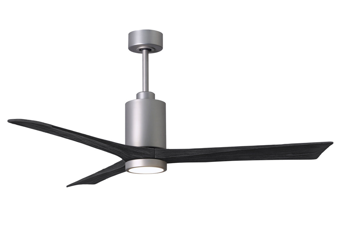 Matthews Fan Company - PA3-BN-BK-60 - 60"Ceiling Fan - Patricia - Brushed Nickel