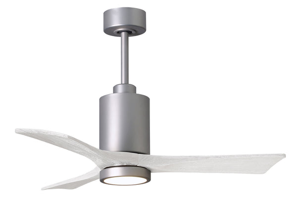 Matthews Fan Company - PA3-BN-MWH-42 - 42"Ceiling Fan - Patricia - Brushed Nickel