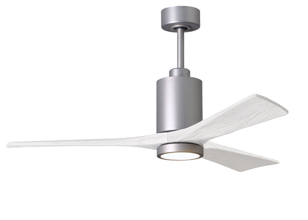 Matthews Fan Company - PA3-BN-MWH-52 - 52"Ceiling Fan - Patricia - Brushed Nickel