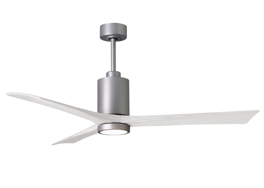 Matthews Fan Company - PA3-BN-MWH-60 - 60"Ceiling Fan - Patricia - Brushed Nickel