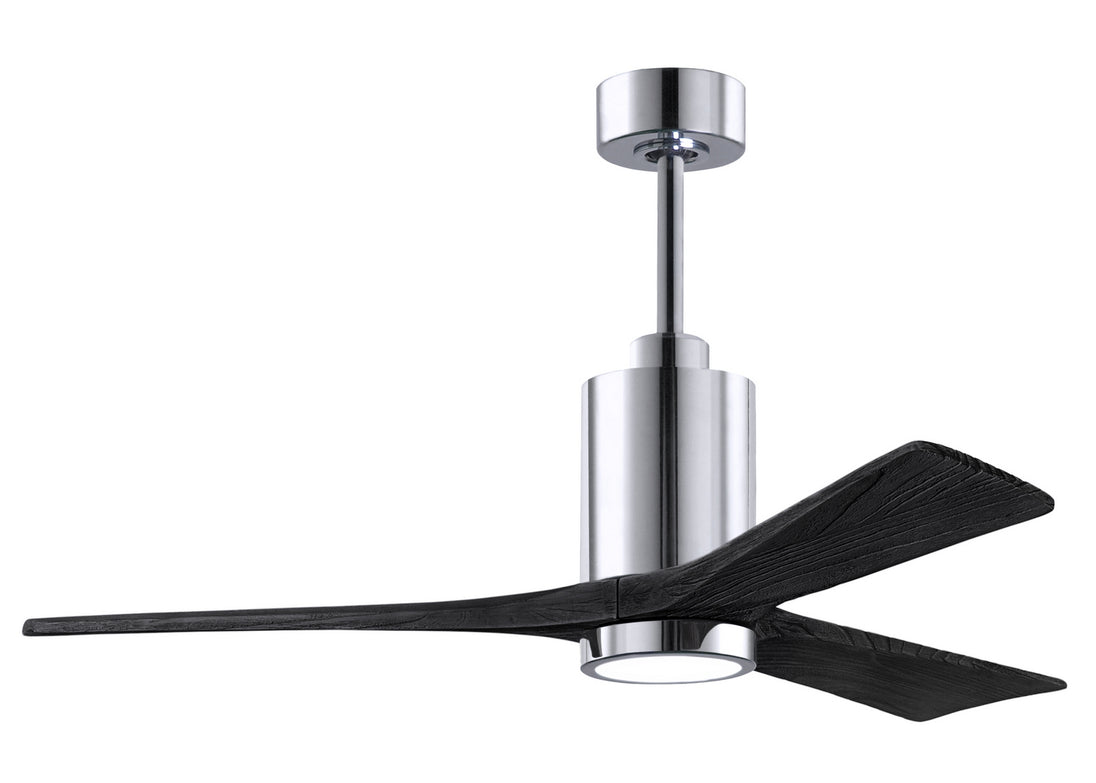 Matthews Fan Company - PA3-CR-BK-52 - 52"Ceiling Fan - Patricia - Polished Chrome