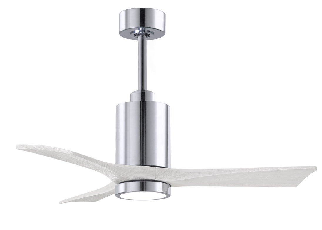 Matthews Fan Company - PA3-CR-MWH-42 - 42"Ceiling Fan - Patricia - Polished Chrome