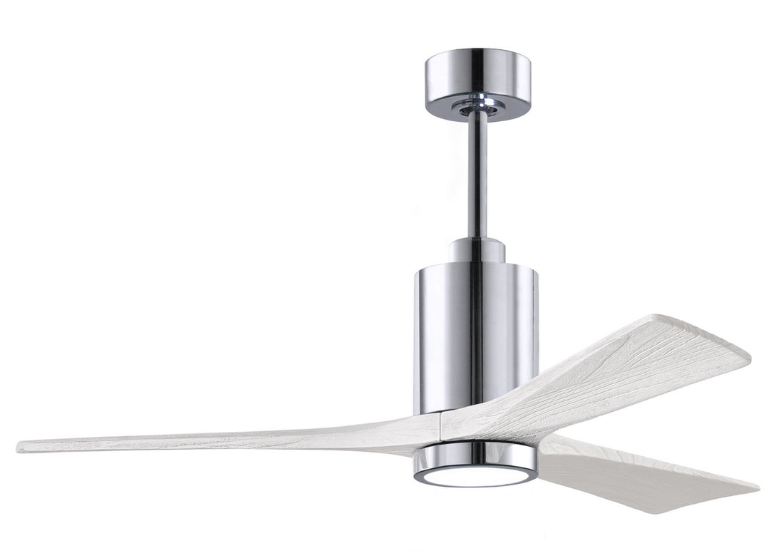 Matthews Fan Company - PA3-CR-MWH-52 - 52"Ceiling Fan - Patricia - Polished Chrome