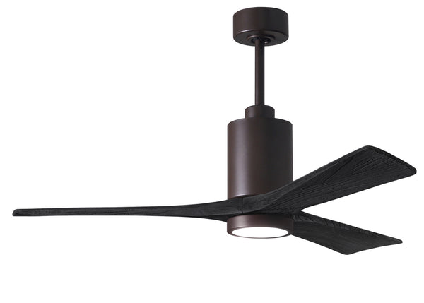 Matthews Fan Company - PA3-TB-BK-52 - 52"Ceiling Fan - Patricia - Textured Bronze