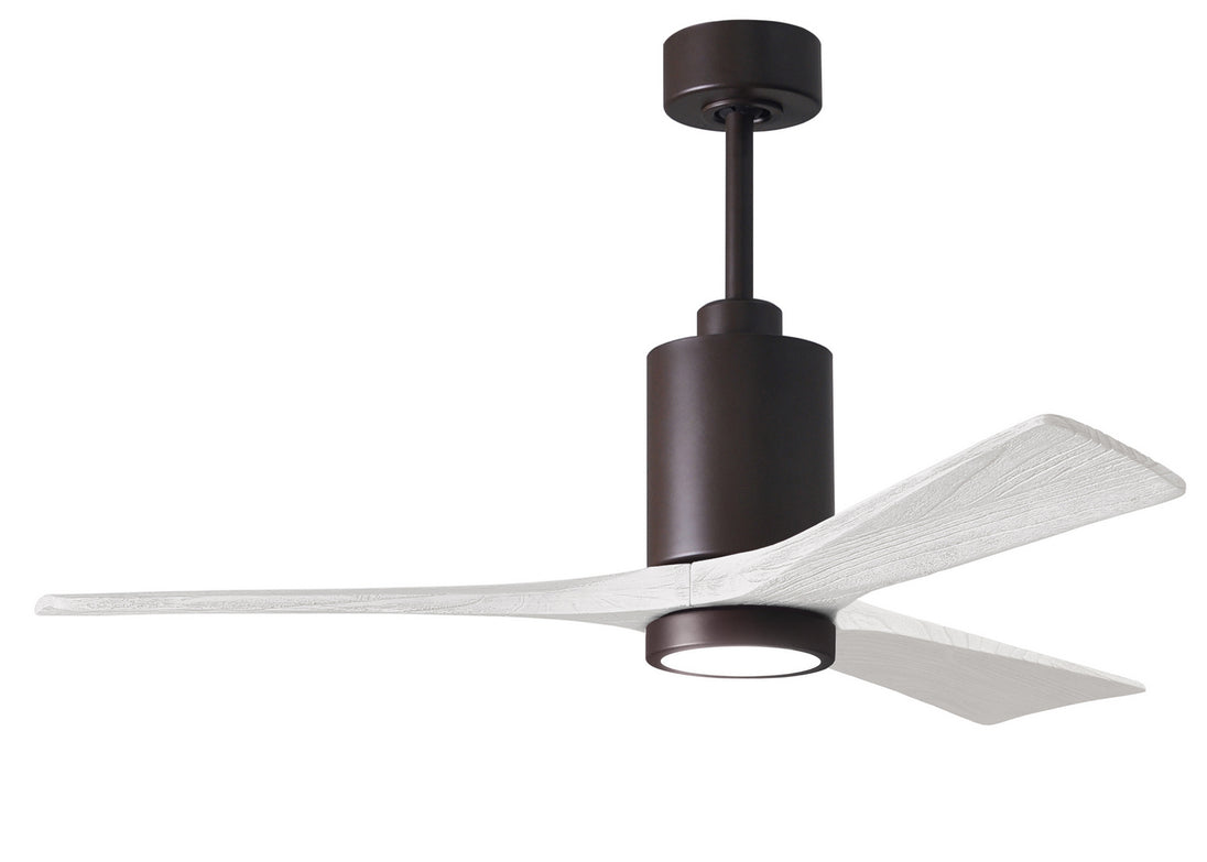 Matthews Fan Company - PA3-TB-MWH-52 - 52"Ceiling Fan - Patricia - Textured Bronze