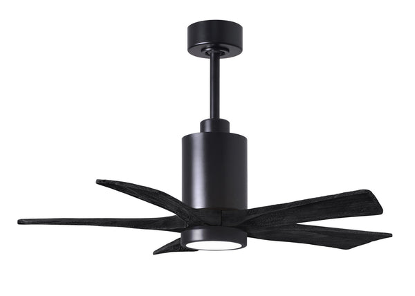 Matthews Fan Company - PA5-BK-BK-42 - 42"Ceiling Fan - Patricia - Matte Black