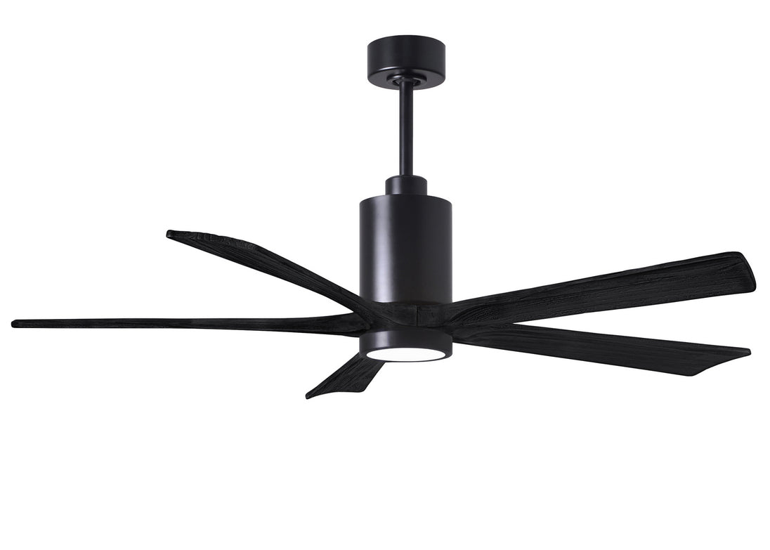 Matthews Fan Company - PA5-BK-BK-60 - 60"Ceiling Fan - Patricia - Matte Black