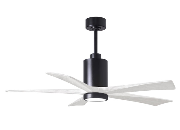 Matthews Fan Company - PA5-BK-MWH-52 - 52"Ceiling Fan - Patricia - Matte Black