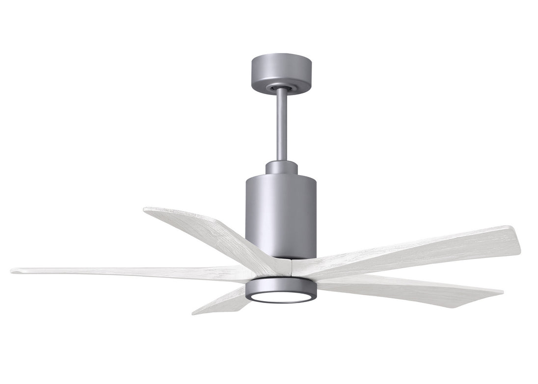 Matthews Fan Company - PA5-BN-MWH-52 - 52"Ceiling Fan - Patricia - Brushed Nickel