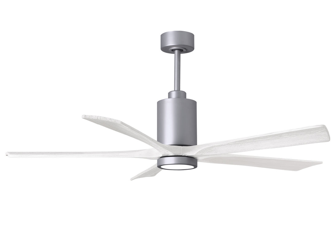 Matthews Fan Company - PA5-BN-MWH-60 - 60"Ceiling Fan - Patricia - Brushed Nickel