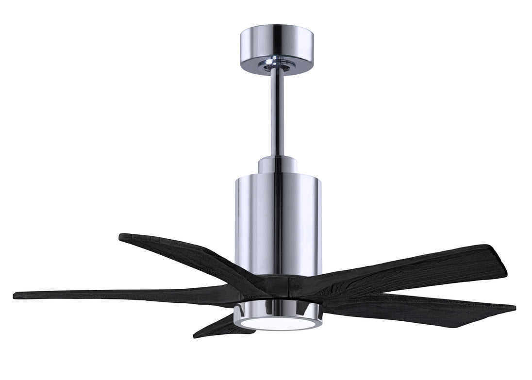 Matthews Fan Company - PA5-CR-BK-42 - 42"Ceiling Fan - Patricia - Polished Chrome