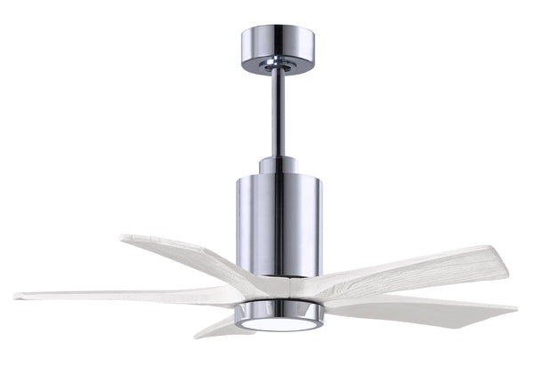 Matthews Fan Company - PA5-CR-MWH-42 - 42"Ceiling Fan - Patricia - Polished Chrome