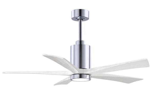 Matthews Fan Company - PA5-CR-MWH-52 - 52"Ceiling Fan - Patricia - Polished Chrome