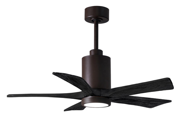 Matthews Fan Company - PA5-TB-BK-42 - 42"Ceiling Fan - Patricia - Textured Bronze