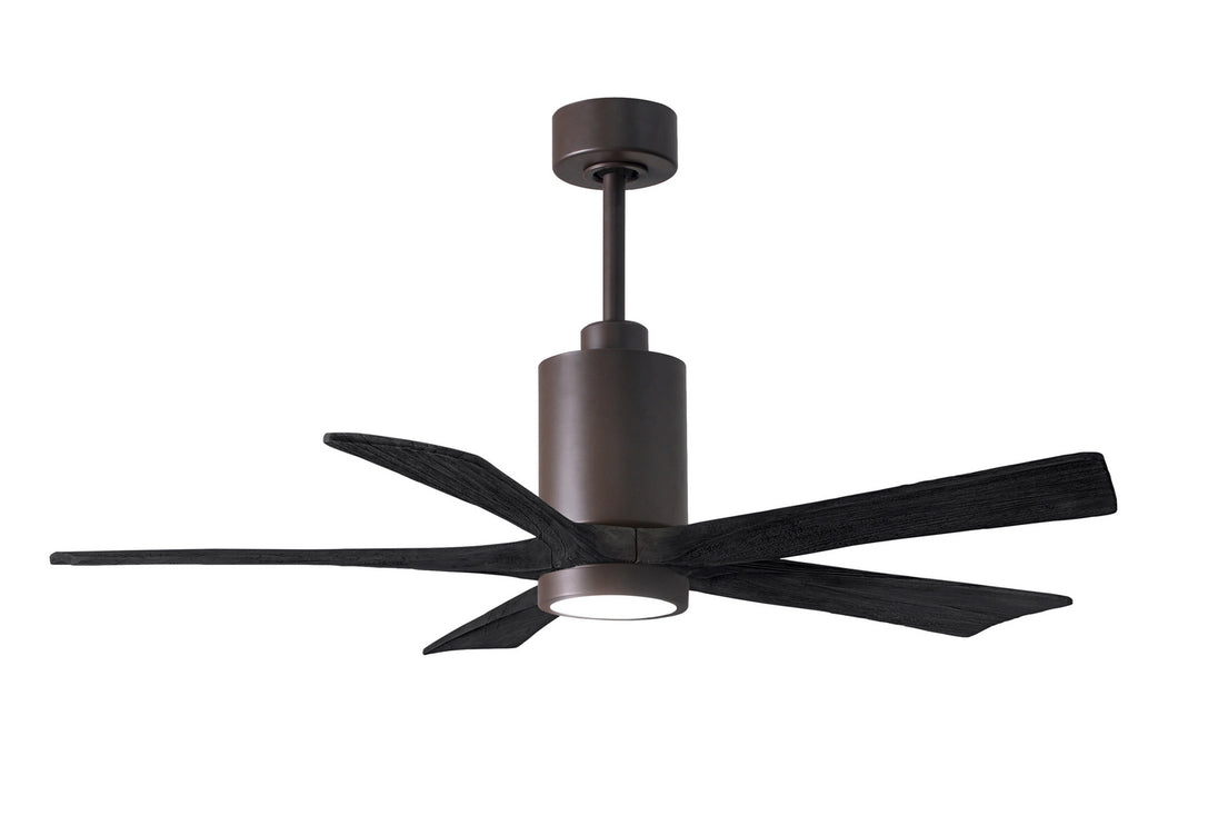 Matthews Fan Company - PA5-TB-BK-52 - 52"Ceiling Fan - Patricia - Textured Bronze